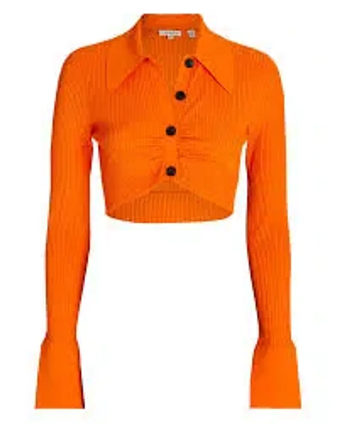 A.L.C. Ashlyn Rib Knit Crop Top Orange Size 8 for rent on The Volte - main image