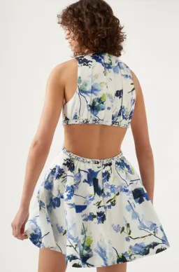 Aje Voyage Braided Cut Out Mini Dress Floral Size 10 / M for rent on The Volte - image 3