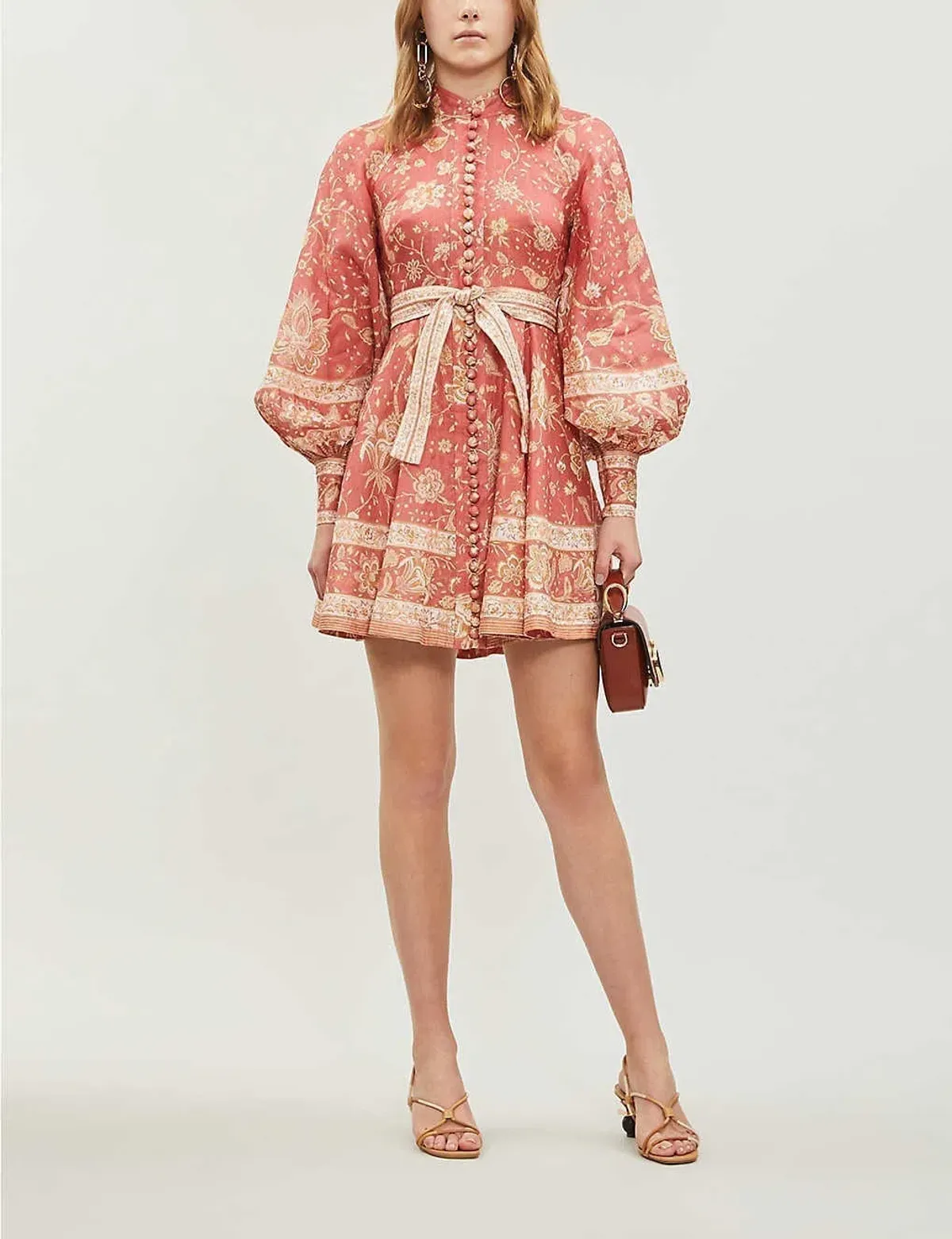 Zimmermann Veneto Border Short Dress Floral Size 1 / Au 10 for rent on The Volte - main image