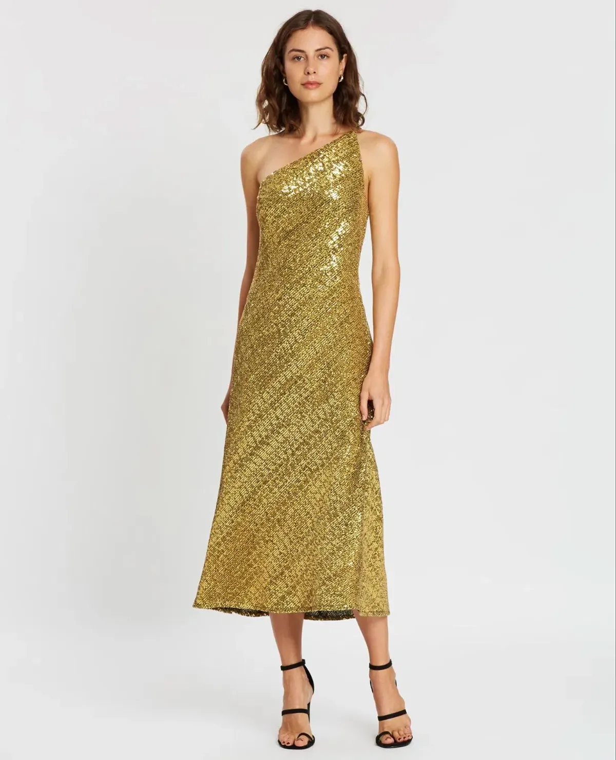 By Johnny Gold Girl Asymmetric Bias Dress Size 12  for rent on The Volte - main image