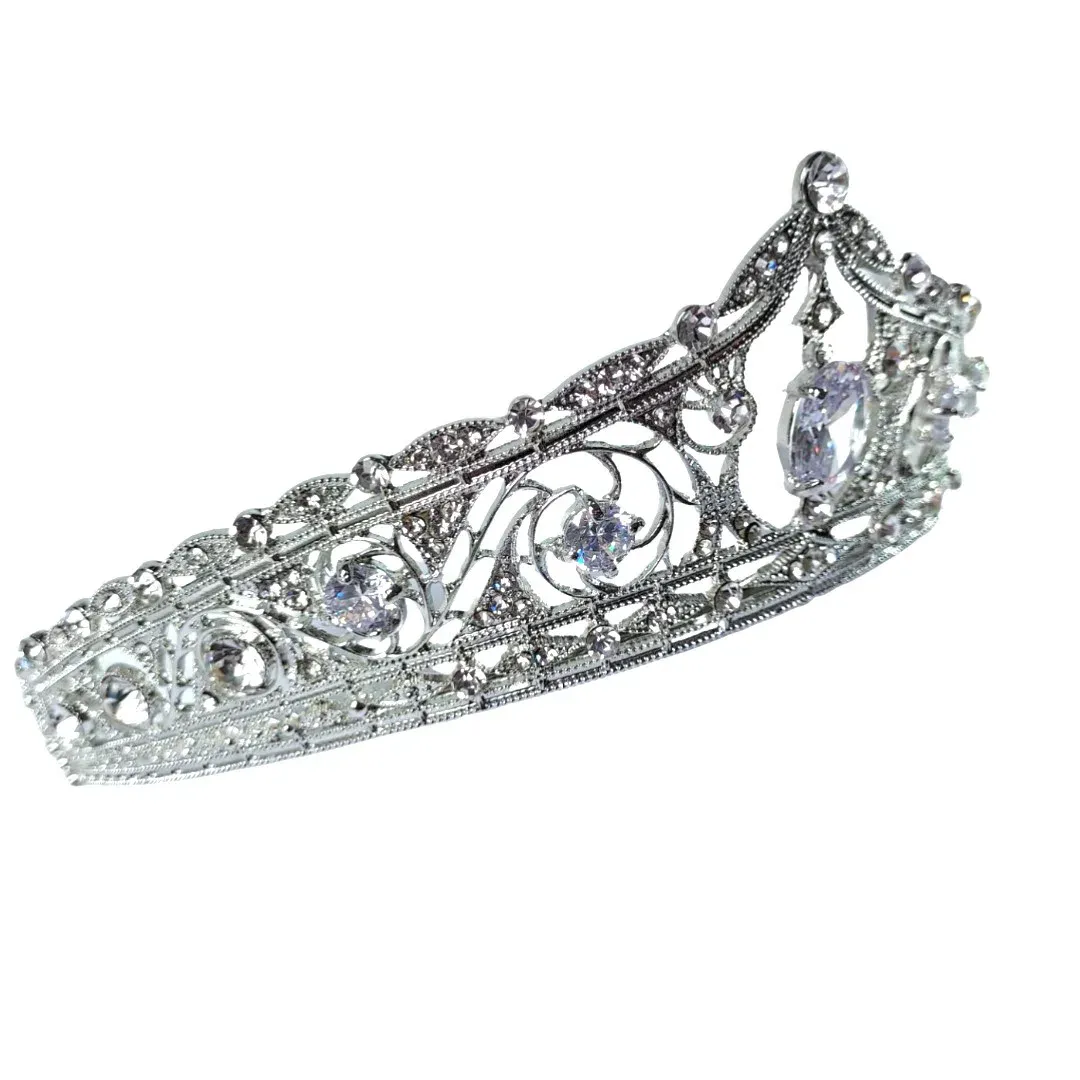 Sass and Elegance Crystal Tiara for rent on The Volte - main image
