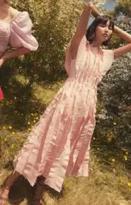 AJE - Hybrid Midi Dress Rose Pink - Size AU 12 for rent on The Volte - image 2