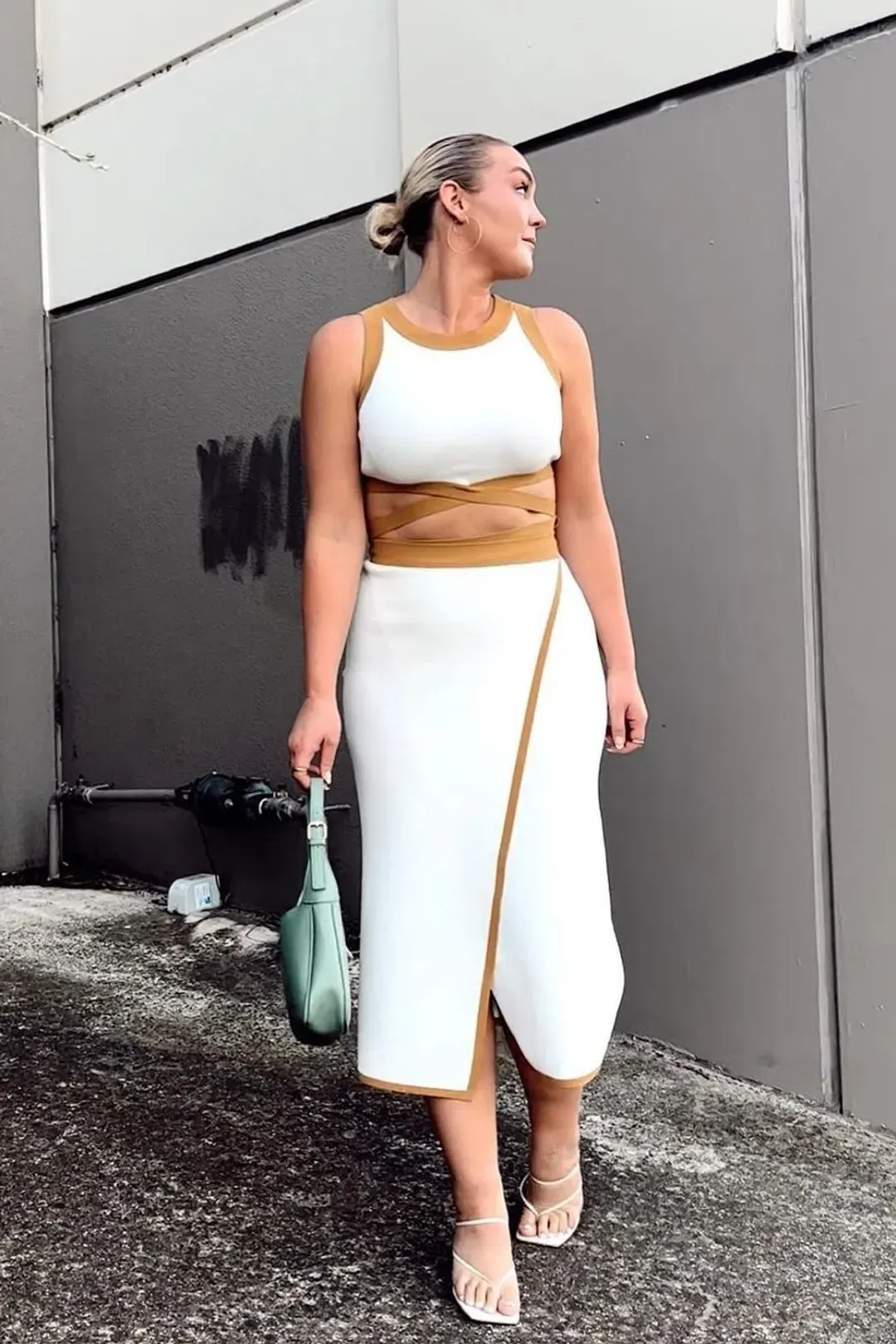 Significant Other Anna Skirt & Top Set Cream with Almond Bind Size 10 for rent on The Volte - main image