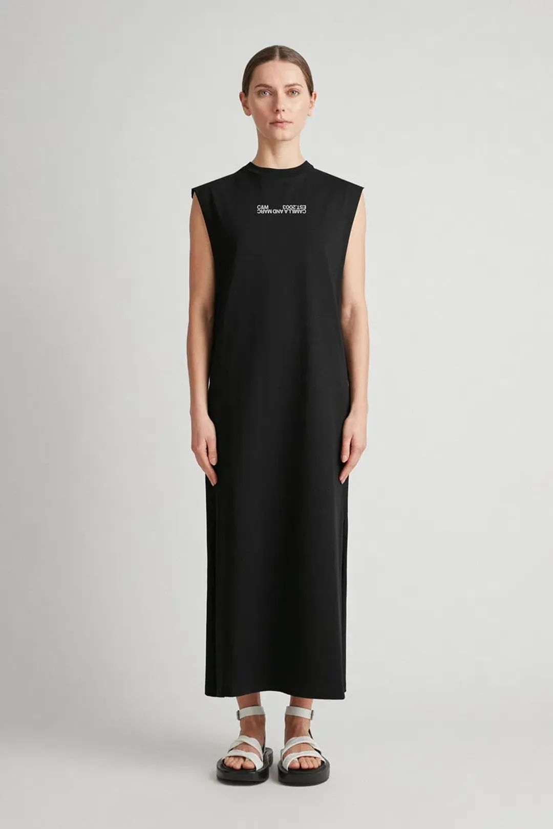 Camilla and Marc Emery Cotton Tank Dress Black Size 12 for rent on The Volte - main image