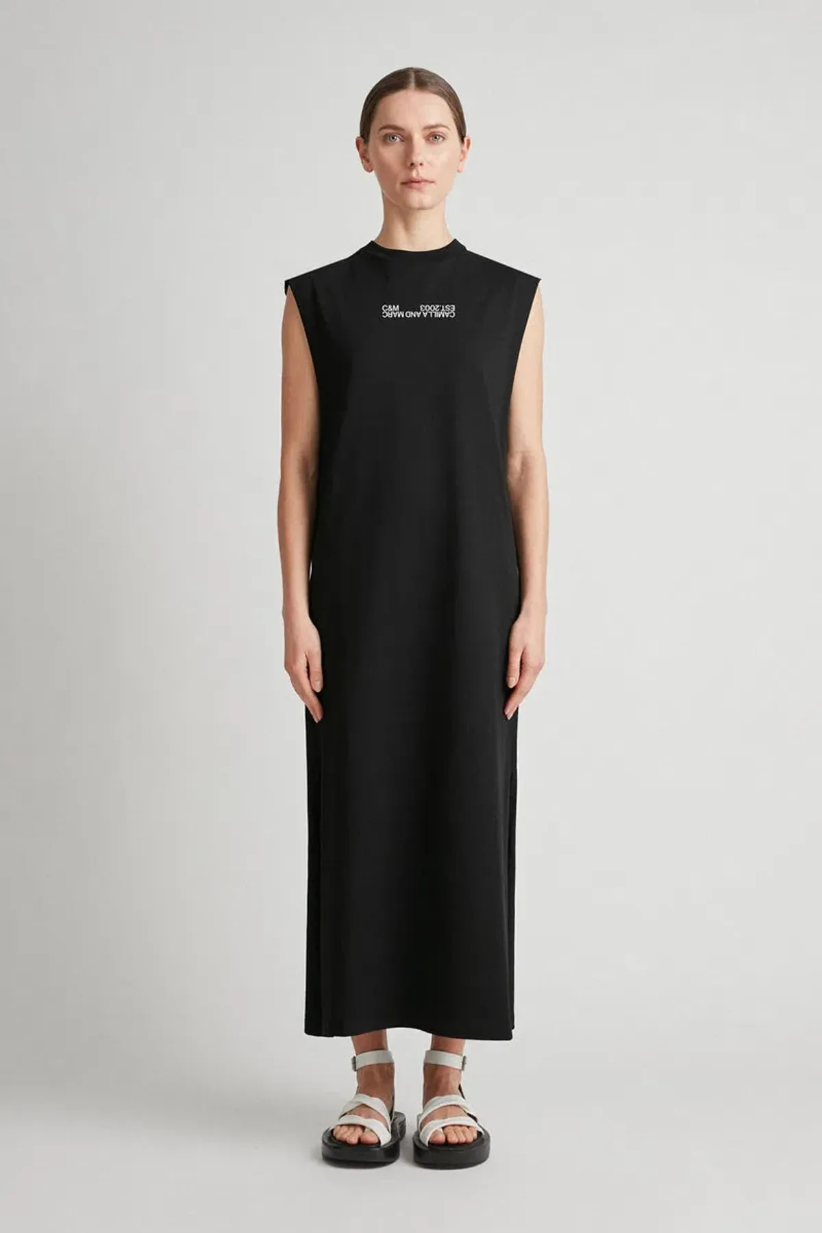 Camilla and Marc Emery Cotton Tank Dress Black Size 12 for rent on The Volte - main image