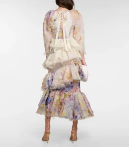 Zimmerman Rhythmic Asymmetric Organza Midi Dress Floral Size 1/Au 10 for rent on The Volte - image 2