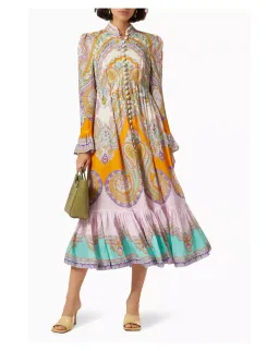 Zimmermann Lola Paisley Midi Dress in Daisy Paisley Size 1 / AU 10 for rent on The Volte - image 2