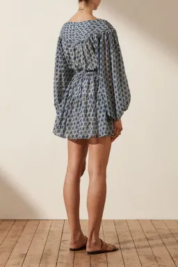 Shona Joy Daniela Tuck Balloon Mini Dress Print Size 8  for rent on The Volte - image 3