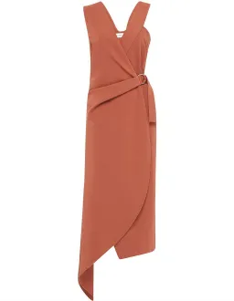 Bianca Spender Copper Chloe Dress Copper Brown Size 10 for rent on The Volte - image 3
