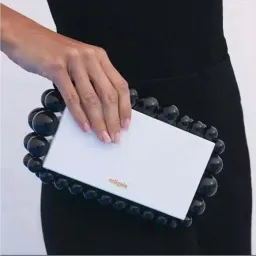 Cult Gaia Eos Clutch Black/White for rent on The Volte - image 1