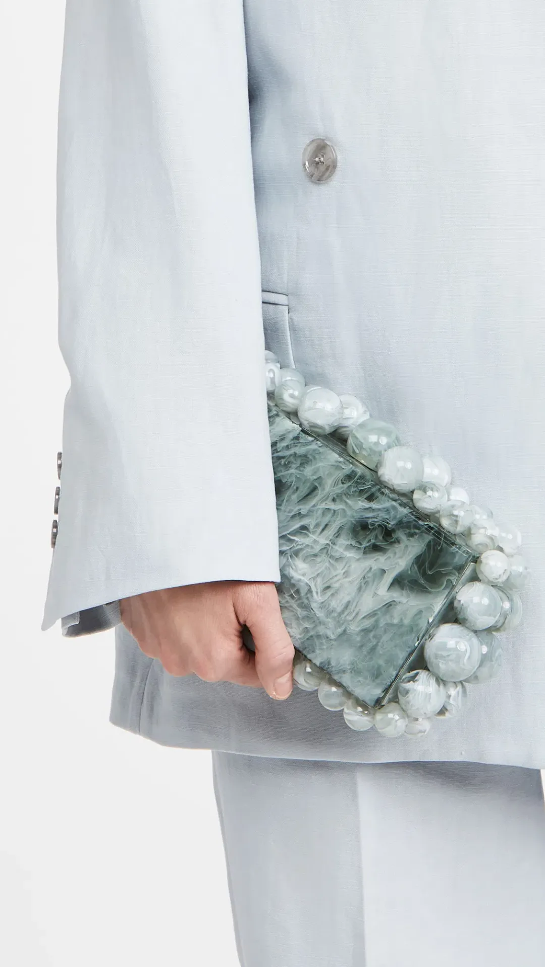 CULT GAIA Eos Clutch Seaspray for rent on The Volte - main image