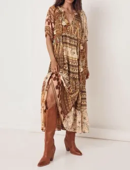 Spell Renew Patchwork Gown Sunrise Size S for rent on The Volte - image 1