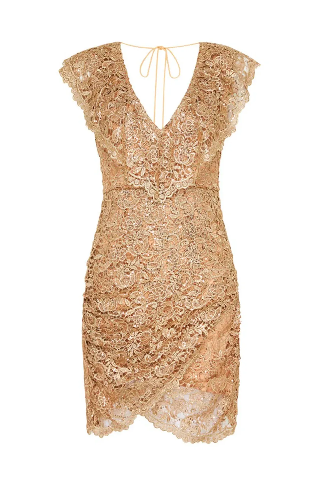 Spell Nina Shift Mini Dress Gold Size M / Au 10 for rent on The Volte - main image