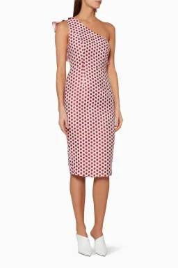 Atoir One Perfect Day Midi Dress Pink/Red Size 10  for rent on The Volte - image 1