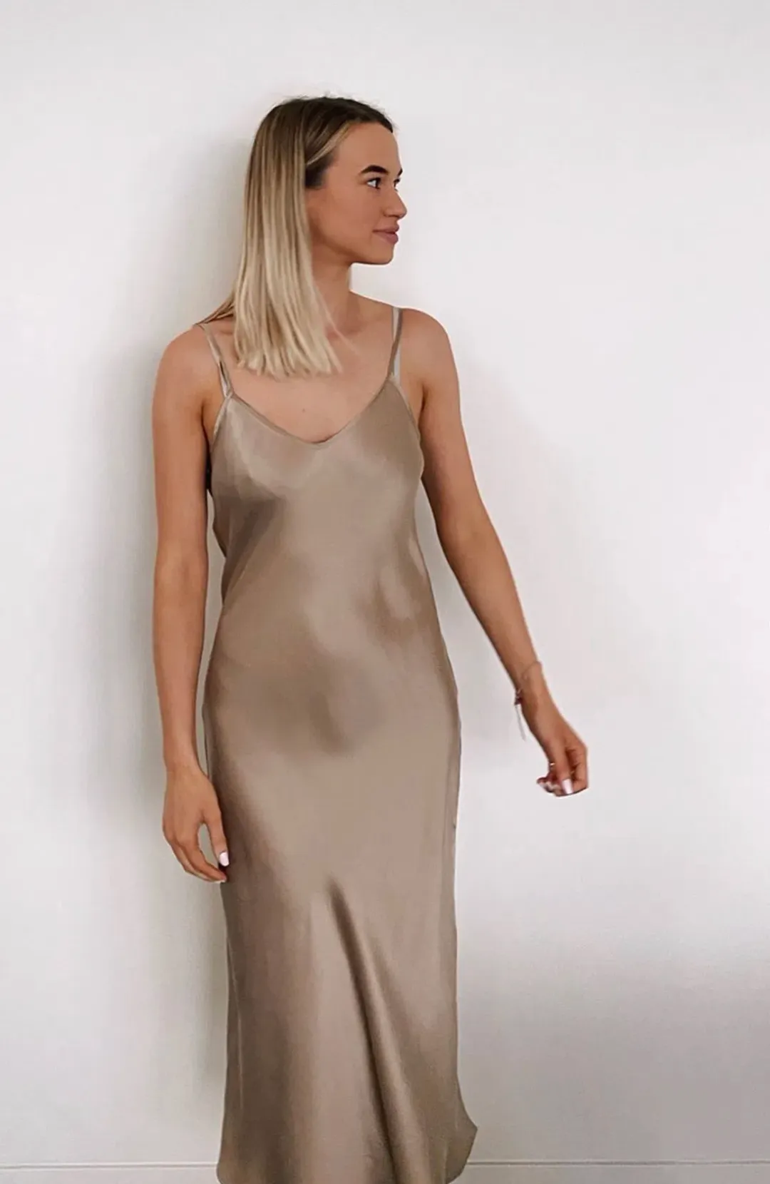 Silk Laundry 90s Slip Dress Clay Size XS / Au 6 for rent on The Volte - main image