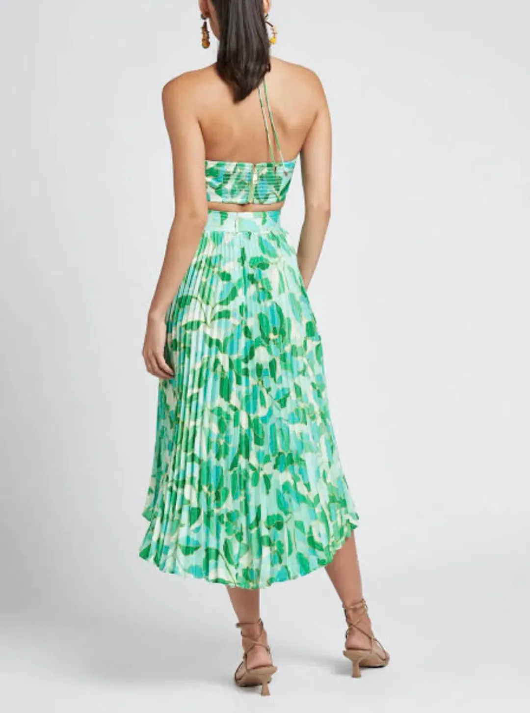 Sheike Kyoto Crop Top and Midi Skirt Set Floral Size 8 for rent on The Volte - main image