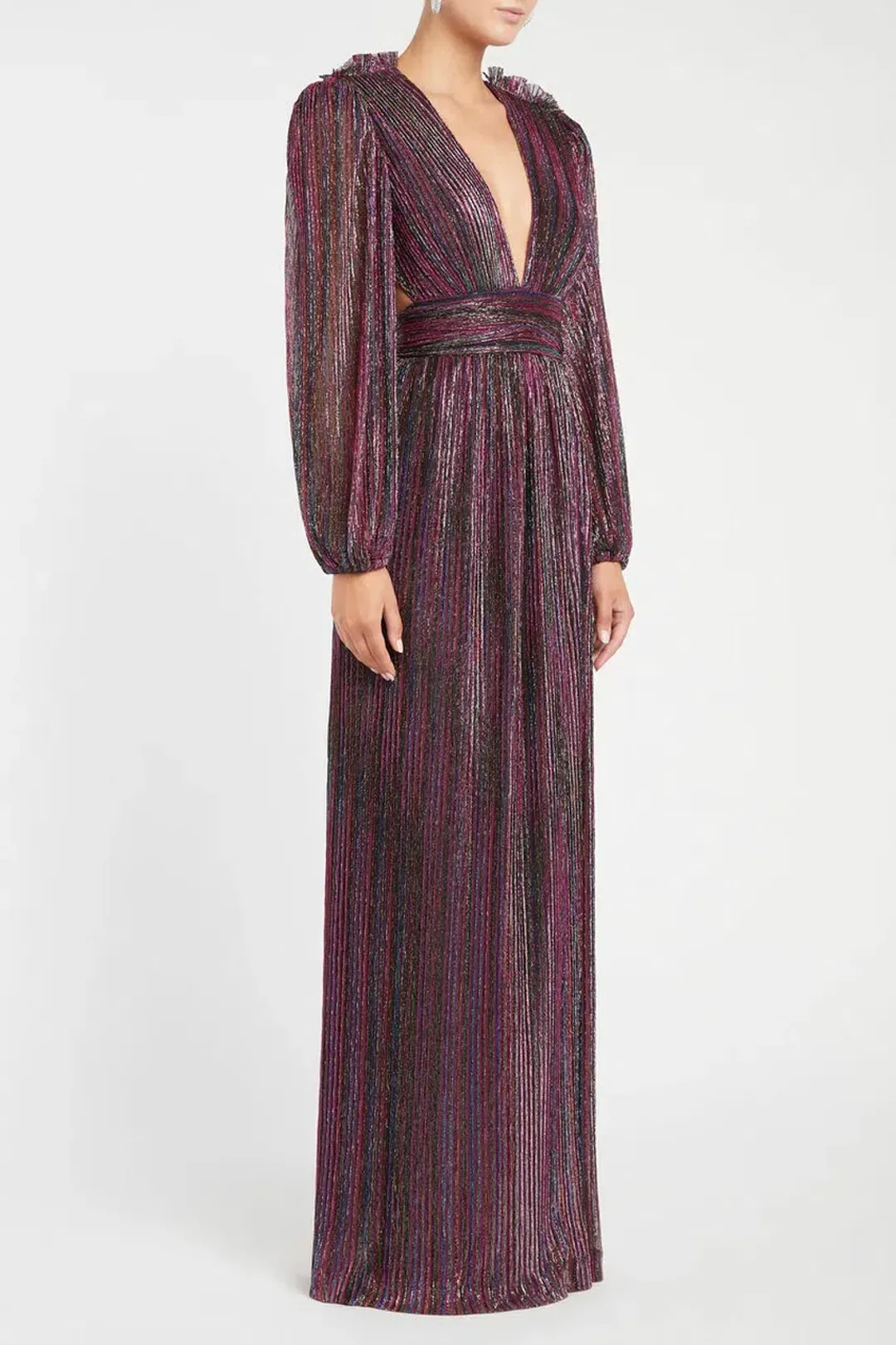 Rebecca Vallance Casey Gown Multi Lurex Size 8 for rent on The Volte - main image