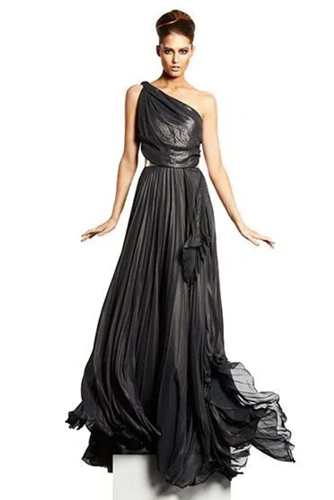 Aurelio Costarella Long Grey/Silver dress for rent on The Volte - main image