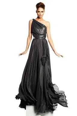 Aurelio Costarella Long Grey/Silver dress for rent on The Volte - image 1