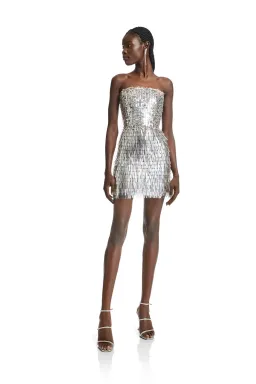 Kyha Chosen Young Hearts Mini Dress Silver  Size 4 for rent on The Volte - image 1