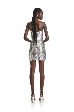 Kyha Chosen Young Hearts Mini Dress Silver  Size 4 for rent on The Volte - image 2