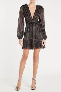 Rebecca Vallance Ronnie Cut Out Mini Dress Multi Metallic Size 10 for rent on The Volte - image 1