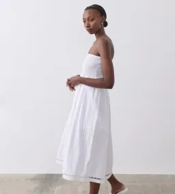 Joslin Yoko Cotton Skirt/Dress in Optical White Size 10 for rent on The Volte - image 2