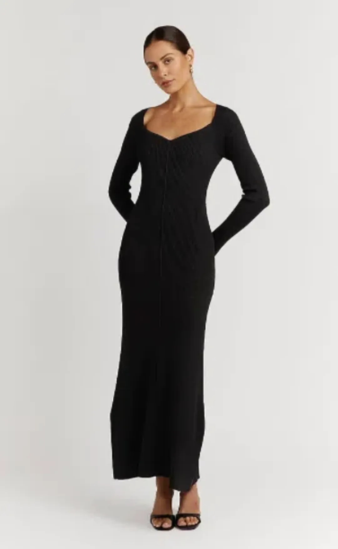 DISSH Janie Sweetheart Knit Dress Black Size S/Au 8 for rent on The Volte - main image