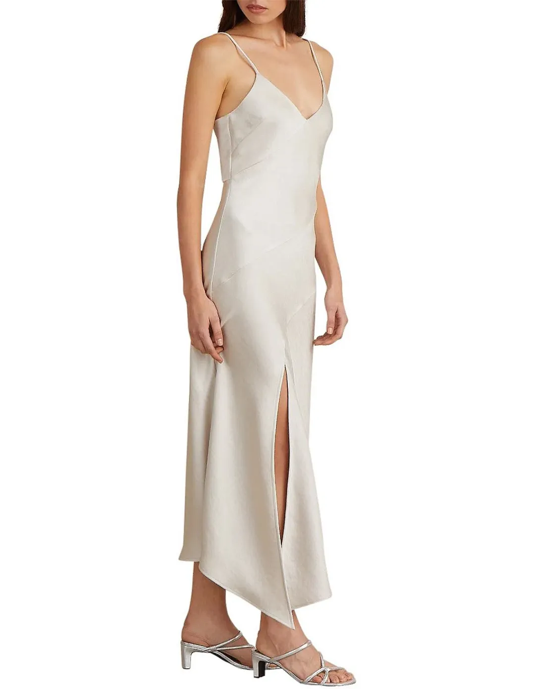Bec and Bridge Gabrielle V Dress Champagne Size 6 for rent on The Volte - main image