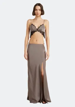 Bec & Bridge Camille Top Size 10 and Maxi Skirt Size 8 Set Pewter Silver  for rent on The Volte - image 1
