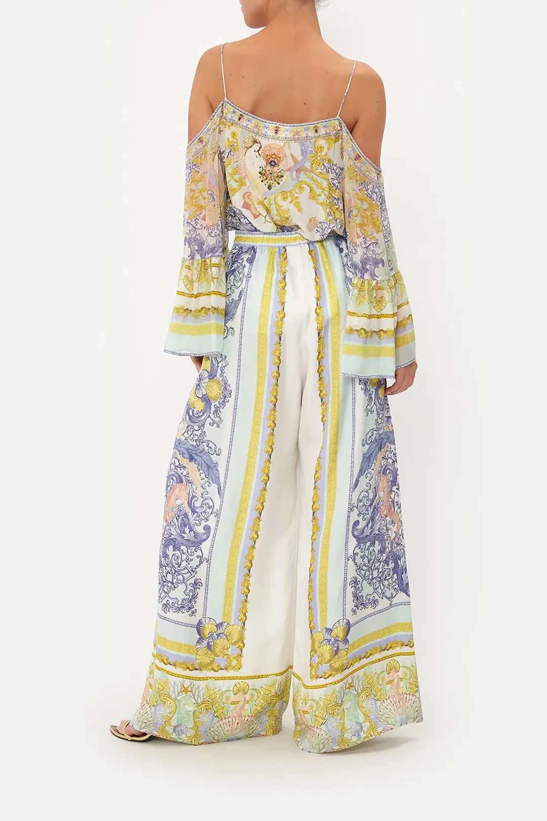 Camilla Wide Leg Trouser Star of the Sea Print Size XS/AU 6 for rent on The Volte - main image