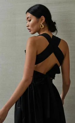 Bec & Bridge Nikolina Midi Dress Black Size 10  for rent on The Volte - image 3