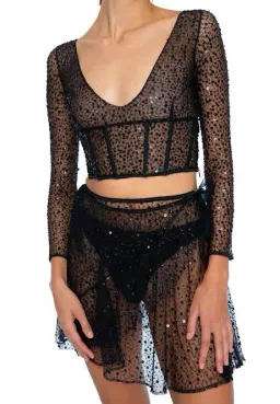 Dyspnea Certified Freak Bodice Black Sequin Size M/AU 10 for rent on The Volte - image 3