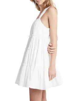 Aje Solstice Tiered Mini Dress Ivory Size 12 for rent on The Volte - image 2
