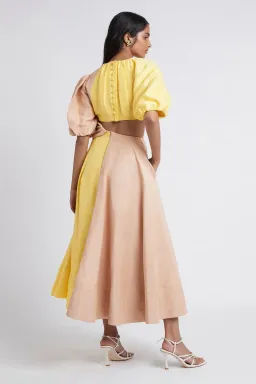 Aje Caliente Two Tone Puff Sleeve Dress Size 12 for rent on The Volte - image 3