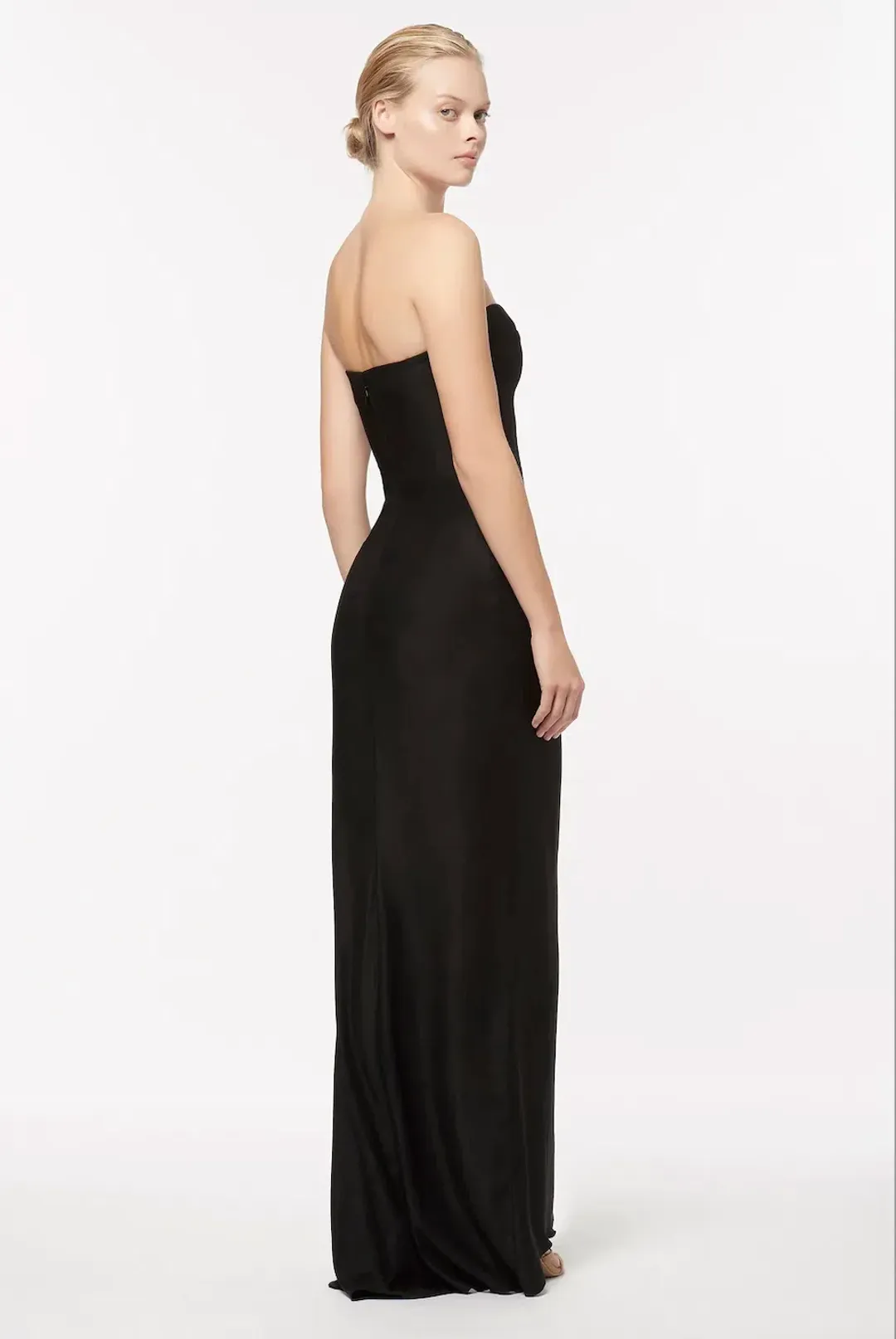 Manning Cartell Asymmetrical Games Strapless Gown Black Size 6 for rent on The Volte - main image