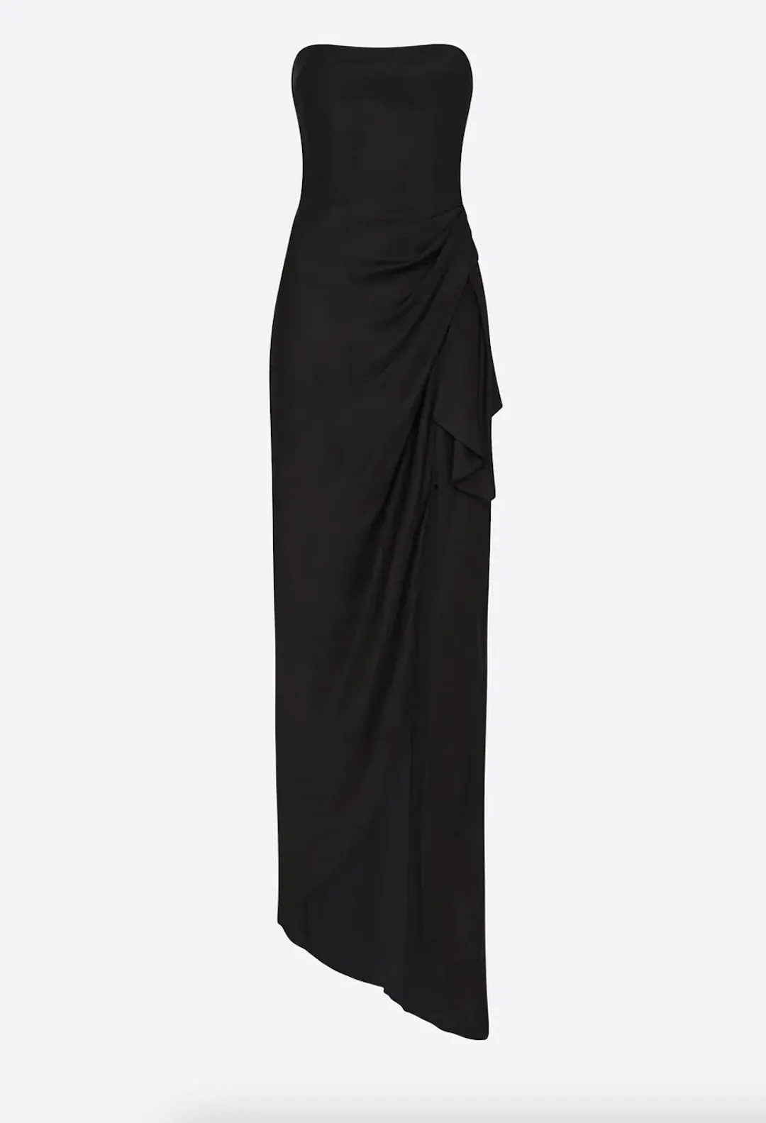 Manning Cartell Asymmetrical Games Strapless Gown Black Size 6 for rent on The Volte - main image
