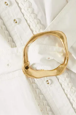 Aje Casabianca Shirt Dress White Size 6 for rent on The Volte - image 3