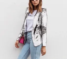 Torannce Shine Bright Jacket Silver Size 6 for rent on The Volte - image 3