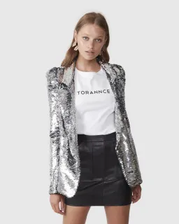 Torannce Shine Bright Jacket Silver Size 6 for rent on The Volte - image 1