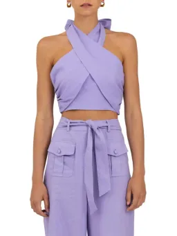 The Wolfgang Sahara Linen Set Lilac Size 6 for rent on The Volte - image 4