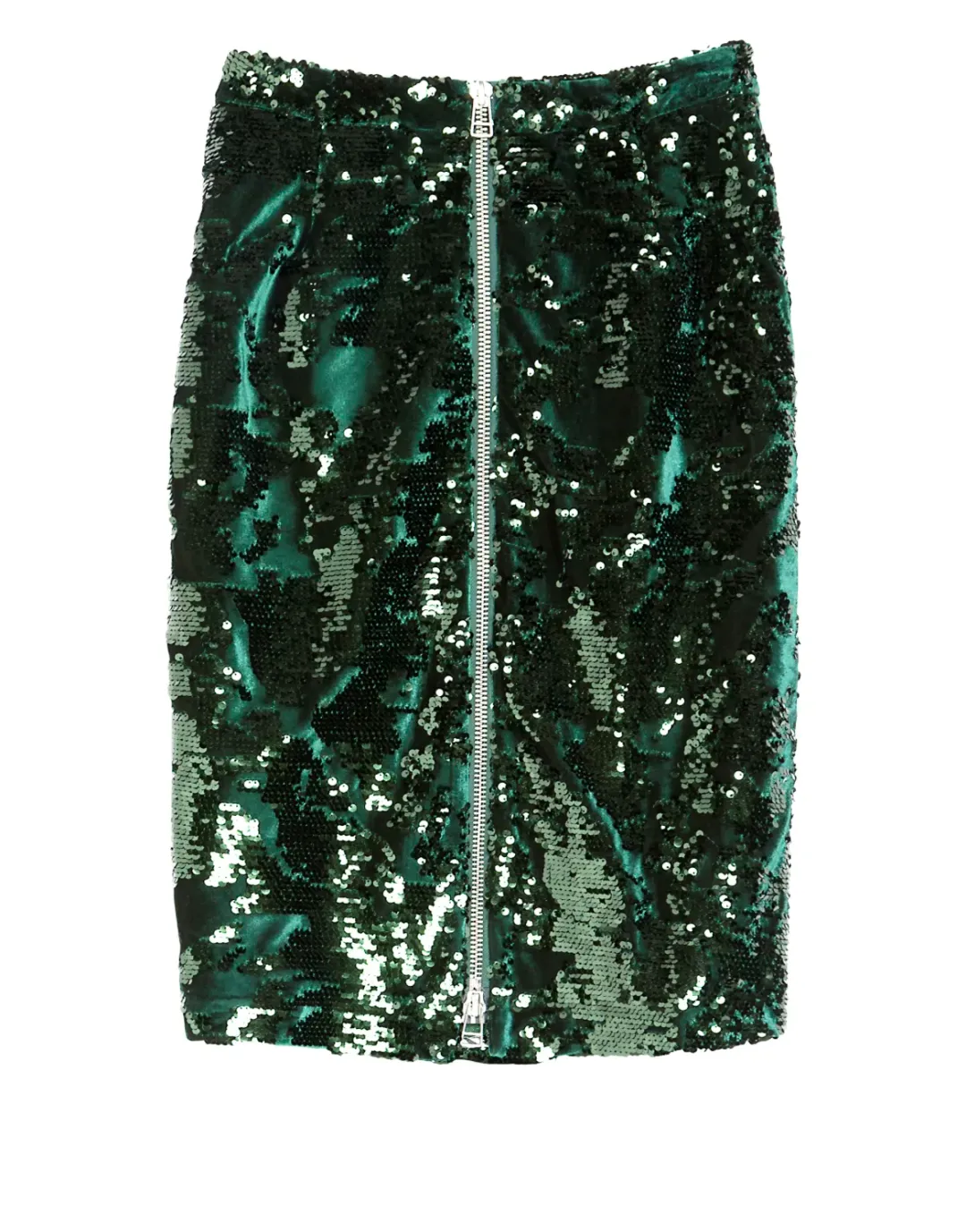 Suboo Suncoo Paris Green Sequin Skirt Size 8  for rent on The Volte - main image