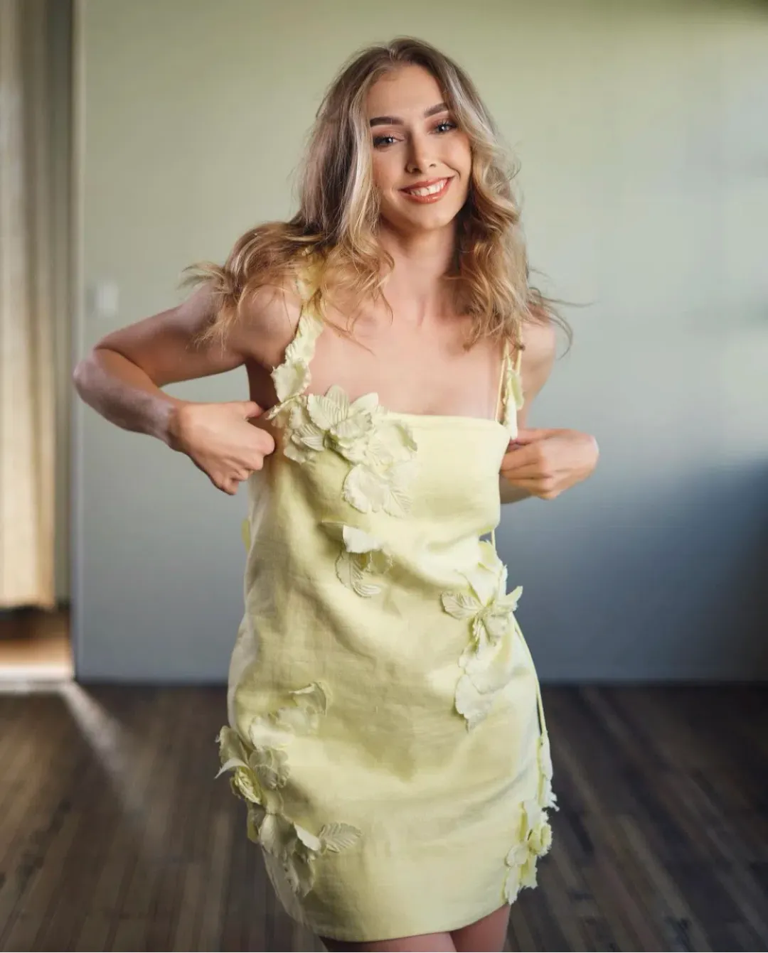 Zimmermann High Tide Lift Off Flower Mini Dress Lemon Yellow Size 1 / Au 10 for rent on The Volte - main image