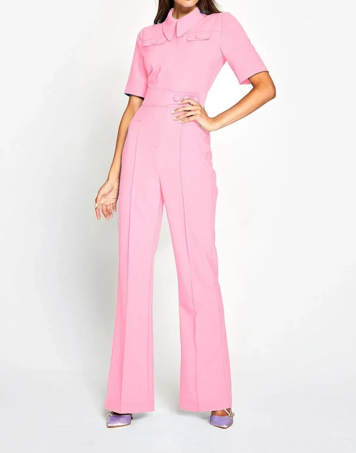 Alice McCall Little Journey Jumpsuit Pink Size 6 for rent on The Volte - main image