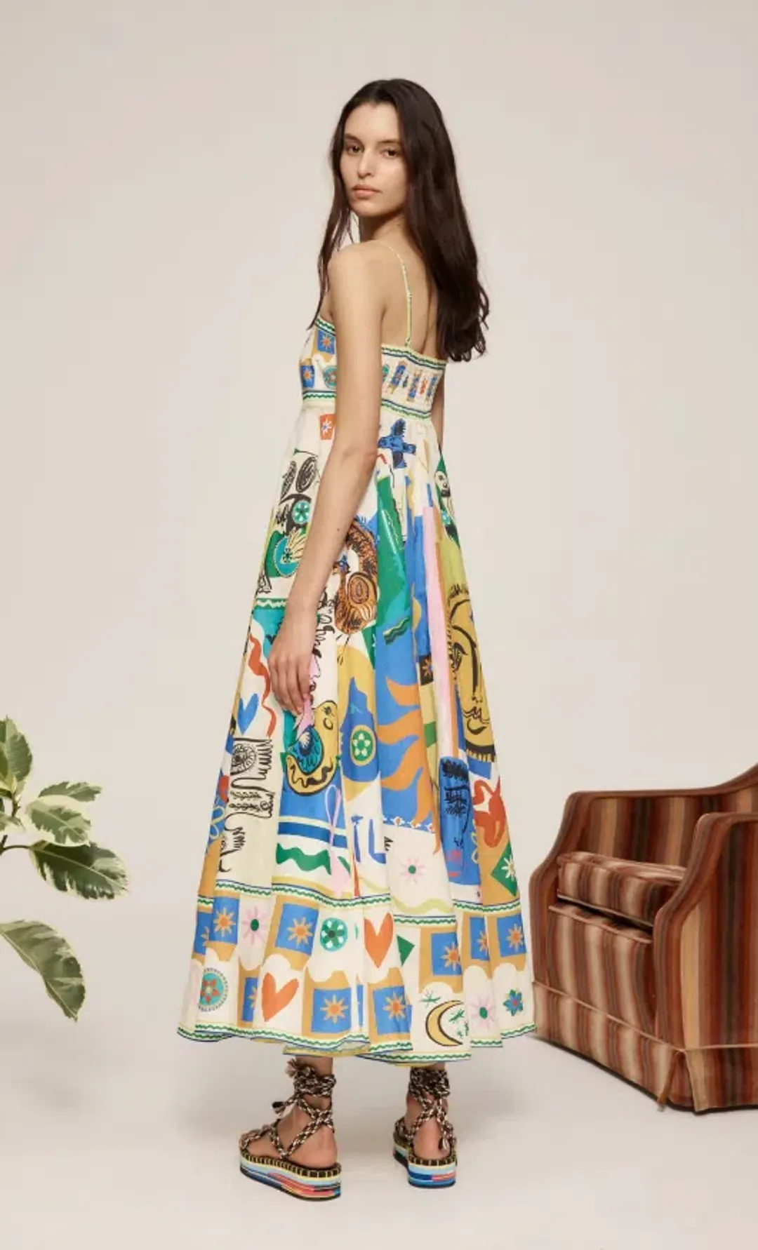 Alemais Soleil Sundress Multi Size 8 for rent on The Volte - main image