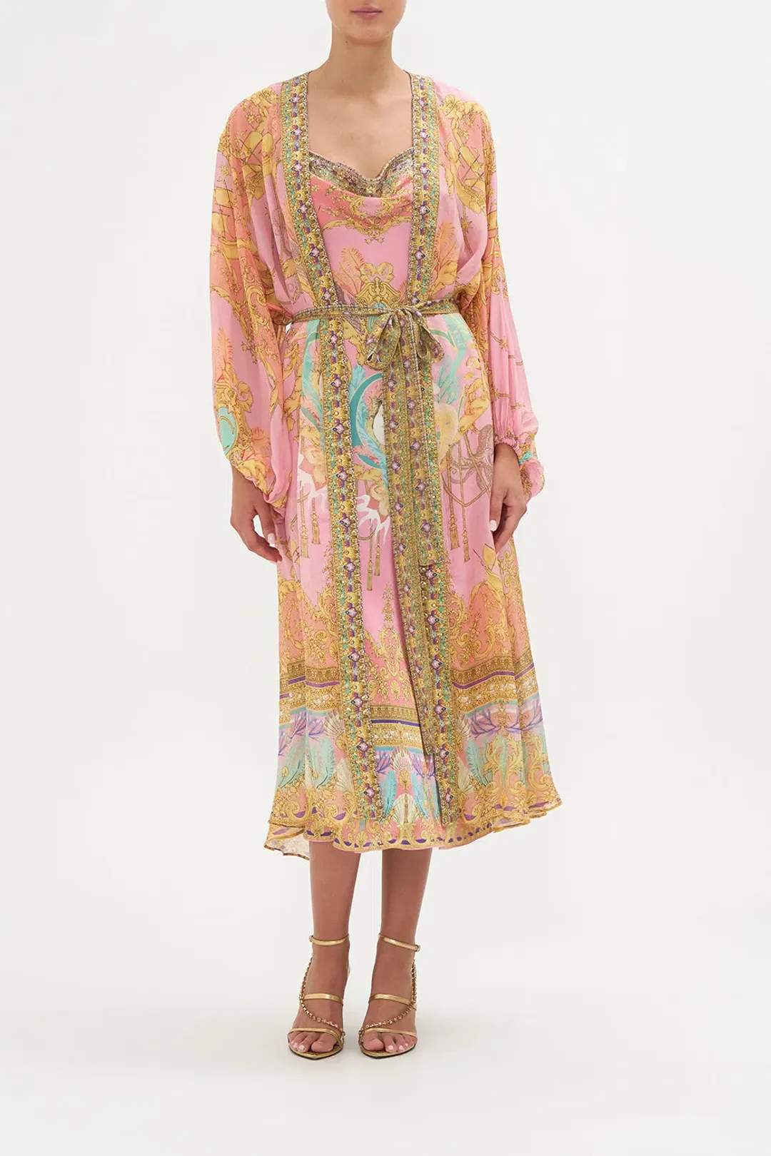 Camilla Mermaid Motel Silk Blouson Sleeve Layer Print Size 16/XL for rent on The Volte - main image