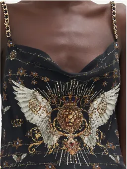 Camilla x Robbie Williams Bias Cami Top Black Print Size XL/Au 16 for rent on The Volte - image 3