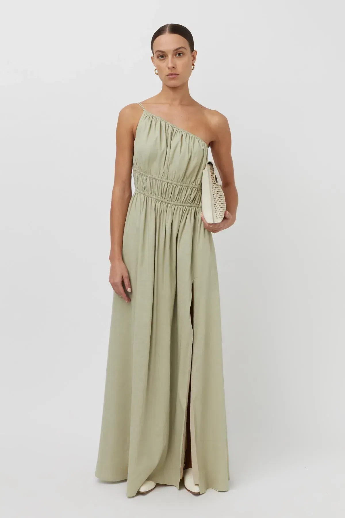 Camilla and Marc Sevilla Asymmetric Dress Green Size 8 for rent on The Volte - main image