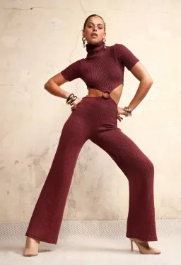 Arcina Ori Lexi Jumpsuit in Wine Size S / AU 8 for rent on The Volte - image 1