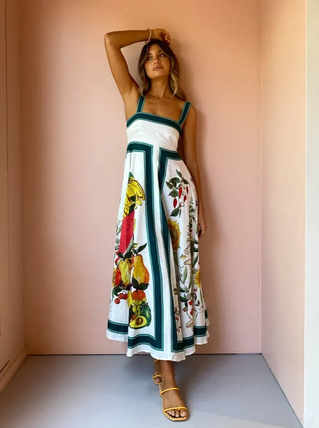 Alemais Frutta Midi Sundress Multi Size 10 for rent on The Volte - main image